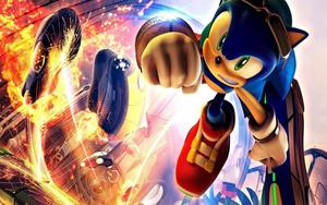 Sonic the Hedgehog Blasts Through the City! sonic wallpaper