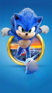 Sonic the Hedgehog running fast on the green grass sonic wallpaper