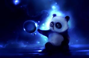 Sophisticated HD Blue Tablet with Panda tablet wallpaper