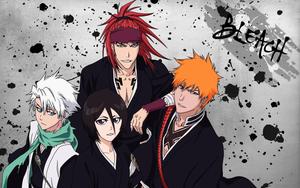 Soul Reapers - Ichigo, Rukia, Toshiro and Renji - Protecting Soul Society bleach wallpaper