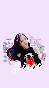 South Korean girl group, Blackpink member Jisoo showing off her purple scrapbook art. blackpink wallpaper