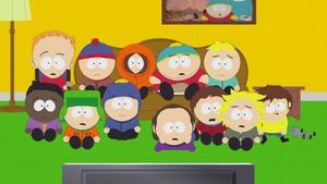 South Park Characters Watching TV south park wallpaper