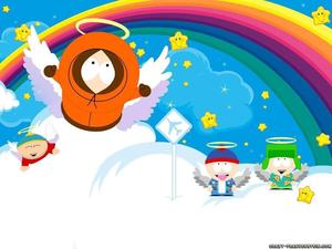 South Park With Rainbow Poster south park wallpaper