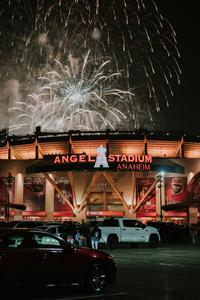 Spectacular Fireworks at Angel Stadium Wallpaper