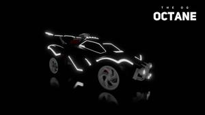 Speed down the pitch in the sleek, black Tron-inspired power car! rocket league wallpaper