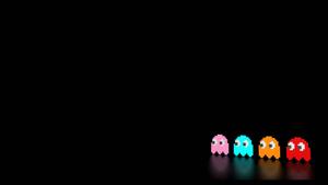 Speedy Bashful Pokey And Shadow PacMan Video Game Antagonists Wallpaper