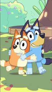 Spend the day together with Bluey, watching the stars! bluey wallpaper