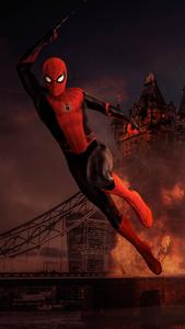 Spider Man Burning City Mobile spider man mobile wallpaper