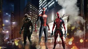 Spider Man Daredevil And Deadpool spider man wallpaper