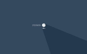 Spider on the Moon in a Minimalist Style minimalist wallpaper