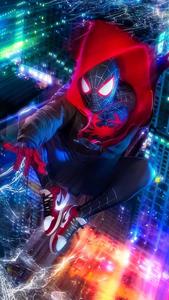 Spiderman Casts His Webs To The Spiderverse  Wallpaper
