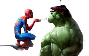 "Spiderman vs The Hulk!" Wallpaper