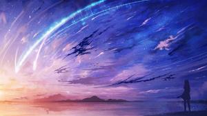 Splendid Purple Anime Scenery anime scenery wallpaper
