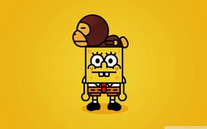 Spongebob and Patrick Enjoy a Day at the Beach spongebob wallpaper