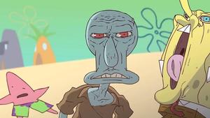 Spongebob and Squidward's Awkward Face-Off spongebob wallpaper