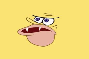 SpongeBob enjoying a day out in his prehistoric gear spongebob wallpaper