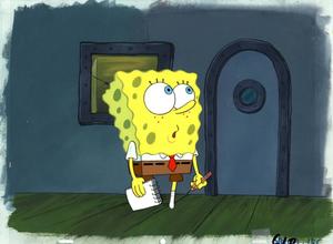 SpongeBob SquarePants Holding A Notebook Picture spongebob wallpaper