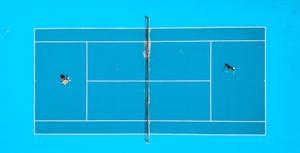 Sport Blue Tennis Court Wallpaper