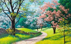 Spring Landscape Painting spring wallpaper