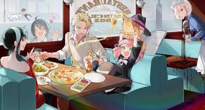 Spy X Family Eating In Restaurant spy x family wallpaper