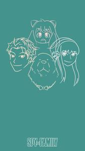Spy X Family Minimalist Face Outline spy x family wallpaper