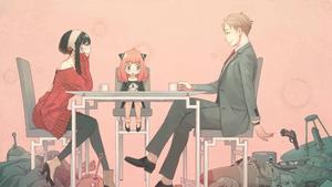 Spy X Family On A Table spy x family wallpaper