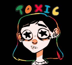 Star Eyes Toxic Girl Unique Cool PFP Art