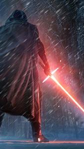 Star Wars Kylo Ren Snow Blizzard Background Wallpaper