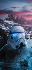 Star Wars Stormtrooper Glowing Mask Background Wallpaper