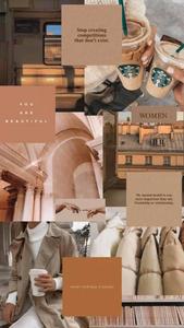 Starbucks Coffee That Girl Aesthetic Collage that girl aesthetic wallpaper