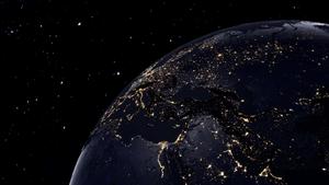Stars And City Lights On Earth Background earth wallpaper
