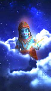Statue Of Bal Krishna Over The Night Sky bal krishna wallpaper