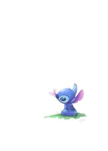 Stitch Looking Out the Window on a Bright Sunny Day  Wallpaper