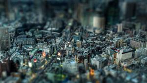 Stunning 3D HD depiction of a miniature city model from an aerial perspective 3d hd wallpaper