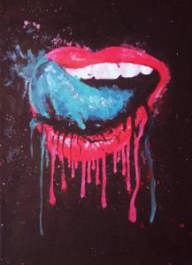 Stunning artwork of a cool dripping mouth cool drip wallpaper