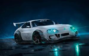 Stunning Toyota Supra in motion supra wallpaper