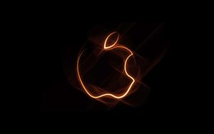 Stylish Apple Logo on Abstract Background apple logo wallpaper