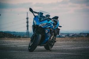 Stylish Blue Motorcycle motorcycle wallpaper