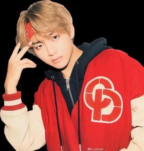 Stylish_ Red_ Hoodie_and_ Headband taehyung wallpaper