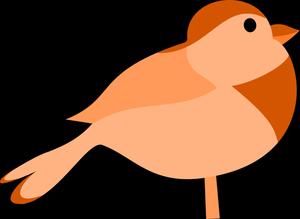 Stylized Orange Bird Illustration Wallpaper