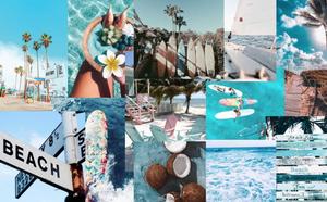 Summer Aesthetic Beach Collage summer aesthetic wallpaper