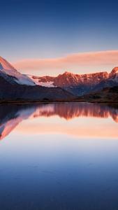 Sunset And Mountains Nature 4K iPhone 4k nature iphone wallpaper