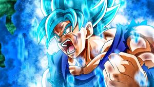 Super Saiyan God Goku strikes a powerful pose! dragon ball super wallpaper