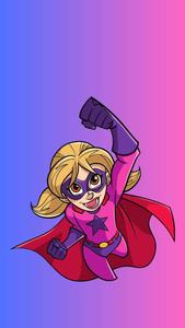 Superhero In Pink And Purple Suit Background superhero wallpaper