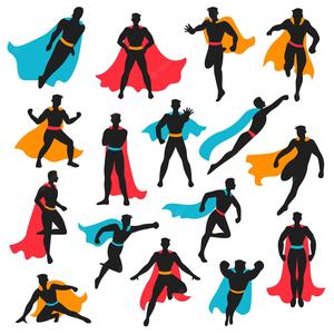 superhero silhouettes on white background superhero wallpaper