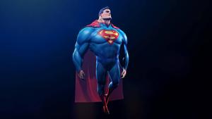 Superman stands atop a building, ready to protect the city. superman wallpaper