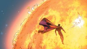 Superman stands tall against the Metropolis skyline superman wallpaper