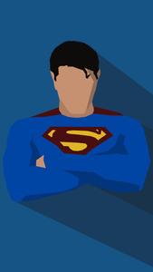 Superman with iconic red and blue costume superman wallpaper