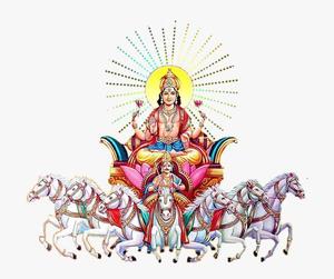 Surya Bhagwan Plain White Background