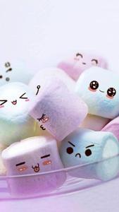 Sweet and Cute Marshmallow Faces cute wallpaper
